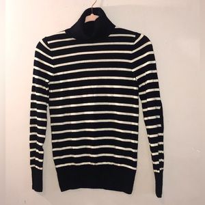 J Crew Striped Wool Turtleneck